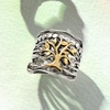 image:imageRossSimons Sterling Silver and 14kt Yellow Gold MultiRow Tree Of Life RingOther