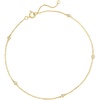 image:imagePure Collection by RossSimons 010 ct tw Diamond Station Anklet in 14kt Yellow Gold 9 inches