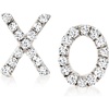 image:imagePure Collection by RossSimons 010 ct tw Diamond Xo Mismatched Earrings in Sterling Silver