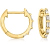 image:imagePure Collection by RossSimons 015 ct tw Diamond Huggie Hoop Earrings in 14kt Yellow Gold