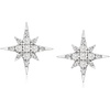 image:imagePure Collection by RossSimons 015 ct tw Diamond Star Earrings in Sterling Silver
