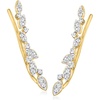 image:imagePure Collection by RossSimons 020 ct tw Diamond Leaves Ear Climbers in 14kt Yellow Gold
