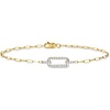 image:imagePure Collection by RossSimons 020 ct tw Diamond Paper Clip Link Bracelet in 14kt Yellow GoldDiamond