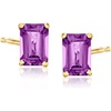 image:imagePure Collection by RossSimons 090 ct tw Amethyst Stud Earrings in 14kt Yellow Gold