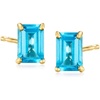 image:imagePure Collection by RossSimons 100 ct tw Swiss Blue Topaz Stud Earrings in 14kt Yellow Gold