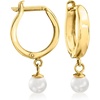 image:imagePure Collection by RossSimons 445mm Cultured Pearl Huggie Hoop Earrings in 14kt Yellow Gold