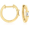 image:imagePure Collection by RossSimons Baguette DiamondAccented Huggie Hoop Earrings in 14kt Yellow Gold