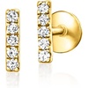 image:imagePure Collection by RossSimons Diamond Bar FlatBack Stud Earrings in 14kt Yellow Gold