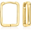 image:imagePure Collection by RossSimons Italian 14kt Yellow Gold Square Huggie Hoop Earrings