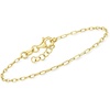 image:imagePure Collection by RossSimons Italian 16mm 18kt Gold Over Sterling Mini Paper Clip Link Braceletno gemstone
