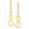 image:imagePure Collection by RossSimons Italian 18kt Gold Over Sterling Graduated Disc Drop Earrings