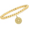 image:imagePure Collection by RossSimons Italian 5mm 18kt Gold Over Sterling Bead Stretch Bracelet With Sand Dollar Charmno gemstone