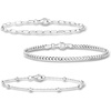 image:imagePure Collection by RossSimons Sterling Silver Jewelry Set CurbLink Paper Clip Link and BeadChain Braceletsno gemstone