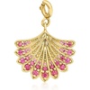 image:imageRossSimons 060 ct tw Rhodolite Garnet Seashell Charm in 18kt Gold Over Sterling