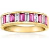 image:imageRossSimons 090 ct tw Rhodolite Garnet and 70 ct tw LabGrown Diamond Ring in 18kt Gold Over SterlingDiamond