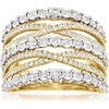 image:imageRossSimons 100 ct tw Diamond MultiRow Ring in 18kt Gold Over SterlingDiamond