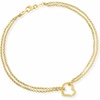 image:imageRossSimons 10kt Yellow Gold Heart Station Anklet 10 inches