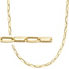 image:imageRossSimons 10kt Yellow Gold Paper Clip Link NecklaceNo Gemstone