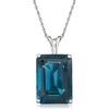 image:imageRossSimons 1400 Carat London Blue Topaz Pendant Necklace in Sterling Silver 18 inches