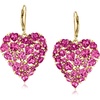 image:imageRossSimons 1860 ct tw Rhodolite Garnet Heart Drop Earrings in 18kt Gold Over Sterling