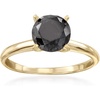 image:imageRossSimons 200 Carat Black Diamond Solitaire Ring in 14kt Yellow GoldDiamond