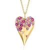 image:imageRossSimons 200 ct tw MultiGemstone Heart Pendant Necklace in 18kt Gold Over Sterling 18 inches