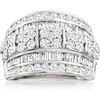 image:imageRossSimons 200 ct tw Round and Baguette Diamond MultiRow Ring in 14kt White GoldDiamond