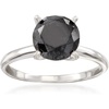 image:imageRossSimons 300 Carat Black Diamond Solitaire Ring in 14kt White GoldDiamond