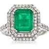 image:imageRossSimons 300 Carat Emerald and 160 ct tw Diamond Ring in 14kt White GoldEmerald