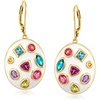 image:imageRossSimons 334 ct tw MultiGemstone Drop Earrings With White Enamel in 18kt Gold Over Sterling