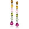 image:imageRossSimons 400 ct tw Multicolored Tourmaline and 250 ct tw Rhodolite Garnet Drop Earrings in Sterling Silver