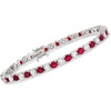 image:imageRossSimons 435 ct tw Simulated Gemstone and 435 ct tw CZ Tennis Bracelet in Sterling SilverRuby