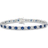 image:imageRossSimons 435 ct tw Simulated Gemstone and 435 ct tw CZ Tennis Bracelet in Sterling SilverSapphire
