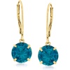 image:imageRossSimons 500 ct tw London Blue Topaz Drop Earrings in 14kt Yellow Gold