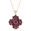 image:imageRossSimons 770 ct tw Rhodolite Garnet Cluster Pendant Necklace in 18kt Gold Over Sterling 18 inches