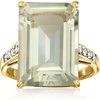 image:imageRossSimons 925 Carat Prasiolite Ring With 16 ct tw Diamonds in 18kt Yellow Goldprasiolitequartz
