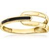 image:imageRossSimons Black Enamel Interlocking Ring in 10kt Yellow GoldNo Gemstone