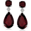 image:imageRossSimons Gemstone Teardrop Earrings with Diamond Accents in Sterling SilverGarnet