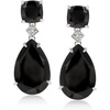 image:imageRossSimons Gemstone Teardrop Earrings with Diamond Accents in Sterling SilverOnyx