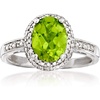 image:imageRossSimons Gemstone and DiamondAccented Ring in Sterling SilverPeridot