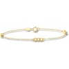 image:imageRossSimons Italian 10kt Yellow Gold 3Bead Station Braceletno gemstone