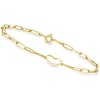 image:imageRossSimons Italian 10kt Yellow Gold Paper Clip Link Heart Station Braceletno gemstone