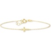 image:imageRossSimons Italian 10kt Yellow Gold Sideways Cross Braceletno gemstone