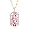 image:imageRossSimons Italian 280 ct tw MultiGemstone Dog Tag Pendant Necklace in 18kt Gold Over Sterling 18 inches