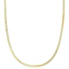 image:imageRossSimons Italian 3mm 10kt Yellow Gold Herringbone NecklaceNo Gemstone