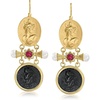 image:imageRossSimons Italian Tagliamonte Black Onyx and 60 ct tw Ruby Drop Earrings With Cultured Pearls in 18kt Gold Over Sterling