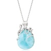 image:imageRossSimons Larimar Octopus Pendant Necklace in Sterling SilverLarimar