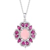 image:imageRossSimons Pink Opal and 240 ct tw Rhodolite Garnet Pendant Necklace With 70 ct tw White Topaz in Sterling Silver 18 inches