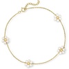 image:imageRossSimons Pure Collection 335mm Cultured Pearl Flower Station Anklet in 14kt Yellow Gold 9 inches