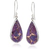 image:imageRossSimons Teardrop Purple Turquoise Earrings in Sterling Silver